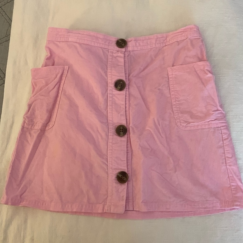 Little English Girls Pink Corduroy Skirt - size 7